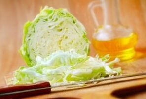 Cabbage chopped for salad