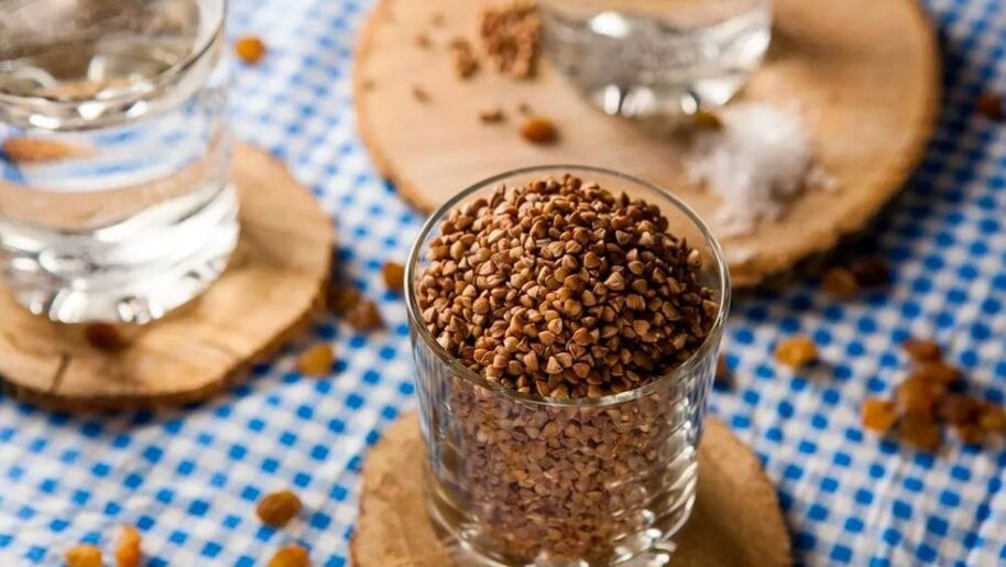 Buckwheat in a glass